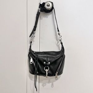Rebecca Minkoff Small Julian Crossbody, Black Leather
